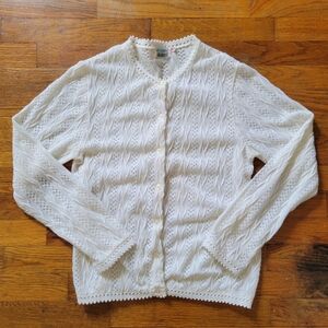 Miss Holly | 50s Vintage White Knit Cardigan